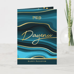 Happy Passover Holiday Card with Gold