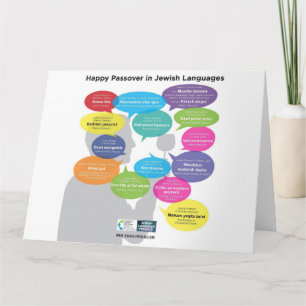 Happy Passover in Jewish Languages Card