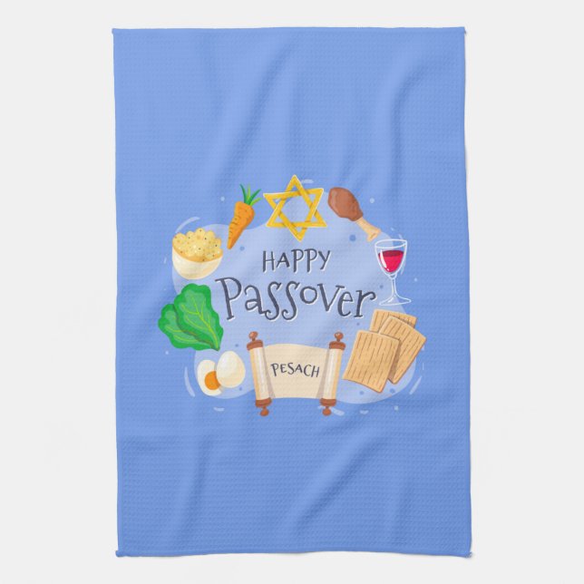 Happy Passover  Kitchen Towel (Vertical)