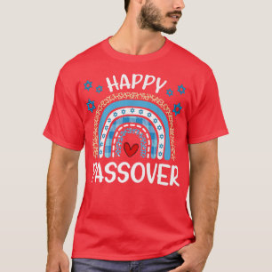 Happy Passover Leopard Print Rainbow Pesach Jewish T-Shirt