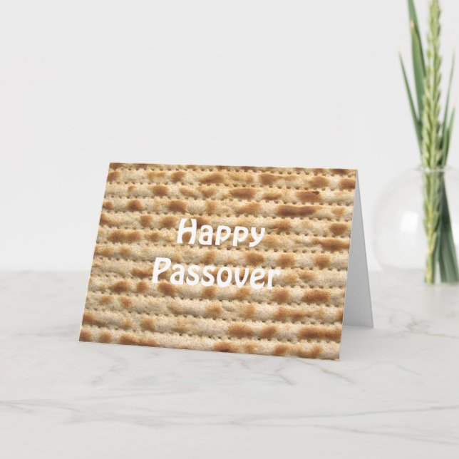 Happy Passover Matzah greeting card (Front)