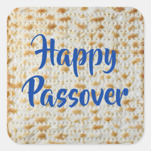 Happy Passover Matzah Square Sticker