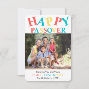 Happy Passover Personalized Colourful Peace Photo