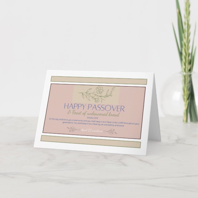 happy Passover scripture Invitation (Front)