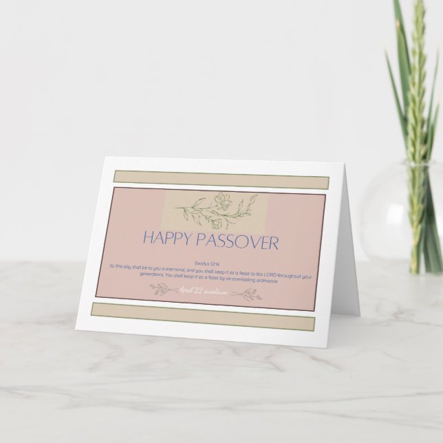 happy Passover scripture Invitation (Front)