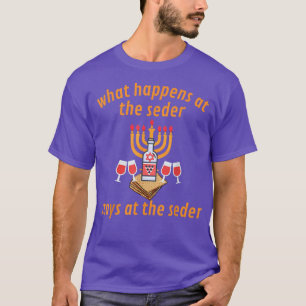 Happy Passover Seder Dinner Matzah Jewish Holiday T-Shirt