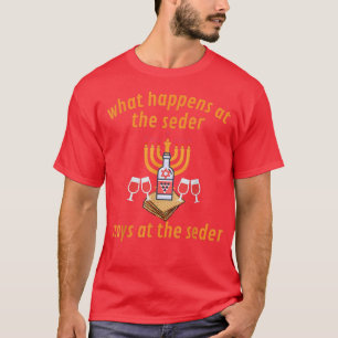 Happy Passover Seder Dinner Matzah Jewish Holiday T-Shirt