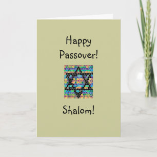 Happy Passover!-Shalom-Star of David Card