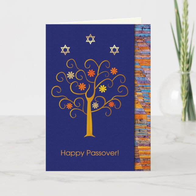 Happy Passover. Spring Flowering Tree  Card (Front)