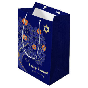 Happy Passover. Spring Flowering Tree Medium Gift Bag