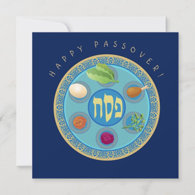 Happy Passover Spring Pesach Seder Holiday Card (Front)