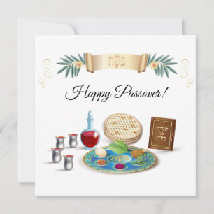 Happy Passover Spring Pesach Seder Holiday Card