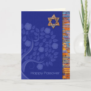 Happy Passover. Star of David and a Spring Tree Card