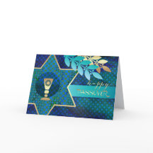 Happy Passover. Star of David and Kiddush Cup