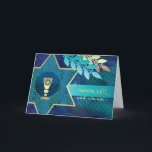 Happy Passover. Star of David and Kiddush Cup  Card<br><div class="desc">Happy Passover. Star of David and Kiddush Cup with gold foil embellishments customizable Greeting Card. Matching cards and gifts available in the Jewish Holidays Category of our store.</div>