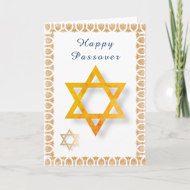 Happy Passover Star of David  Holiday Card (Front)