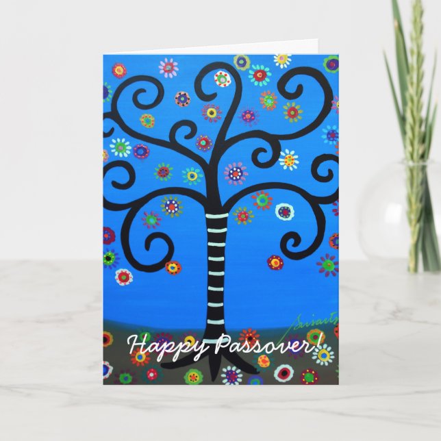 Happy Passover Tree of Life Card (Front)