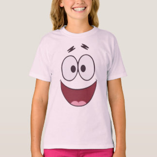 Happy Patrick Star Big Face Girls T-Shirt - Cute S