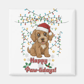 Happy Paw-lidays Christmas Cockapoo Magnet