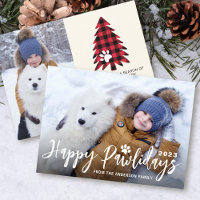 Happy Pawlidays Christmas Tree 2 Photo Pet Puppy