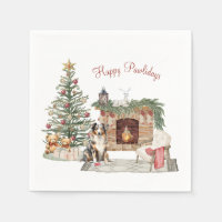 Happy Pawlidays Dog Design- Australian Shepherd