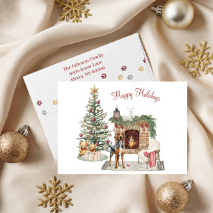 Happy Pawlidays Dog Design- Bloodhound Holiday Card