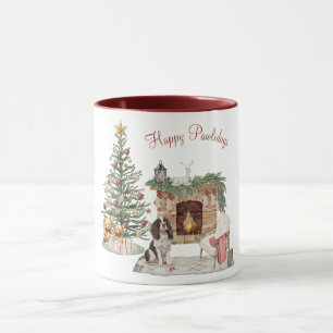 Happy Pawlidays Dog Design- Springer Spaniel Mug