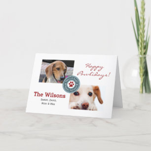 Happy Pawlidays Multiple Photo Pet Holiday Card