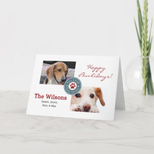 Happy Pawlidays Multiple Photo Pet Holiday Card