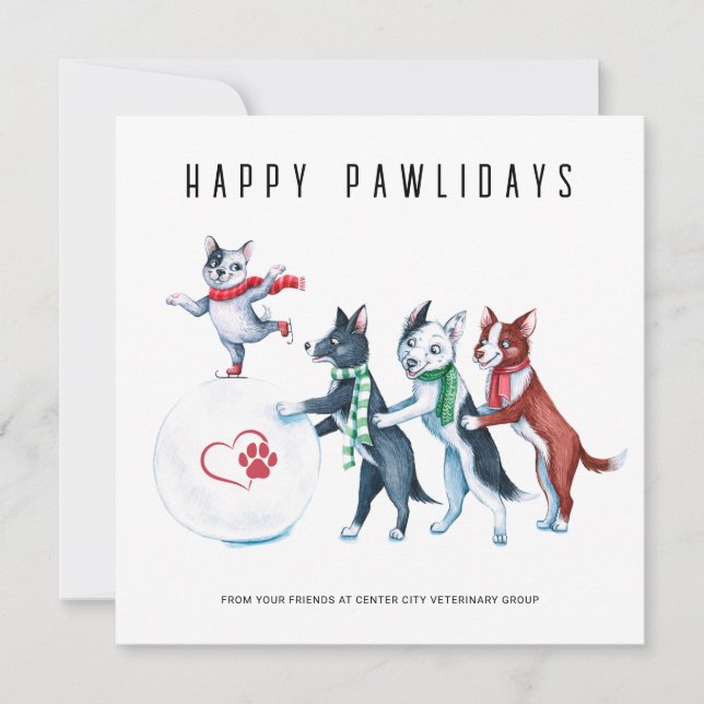 Happy Pawlidays Veterinary Holiday (Front)