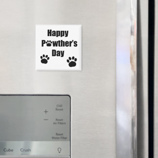 Happy Pawther’s Day Paw Print Dog Dad Magnet