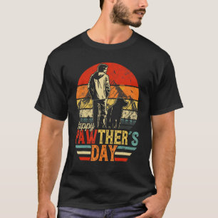 Happy Pawther s Day Vintage Dog Dad Pet  Papa Dadd T-Shirt