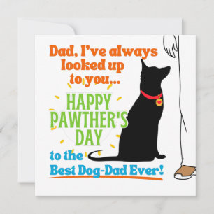 Happy Pawther's Day Dog Dad Card