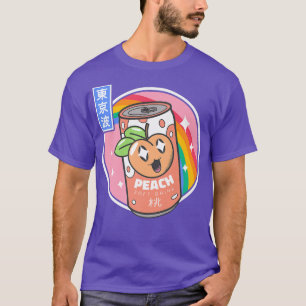 Happy Peach Soda Can Kawaii Pastel Anime Japan Pea T-Shirt