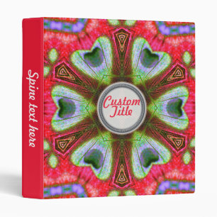 Happy Peacock Hearts Circle Mandala Binder