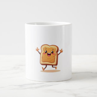  Happy Peanut Butter Toast Cartoon Mug