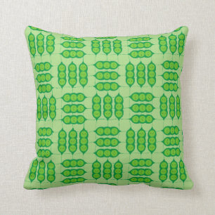 Happy Peapods Throw Pillow