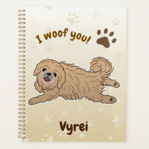 Happy Pekingese Dog Lover I Woof You Paws Planner