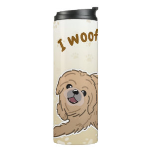 Happy Pekingese Dog Lover I Woof You Paws Thermal Tumbler