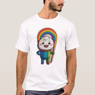 Happy Pencil Sketching Rainbow  T-Shirt