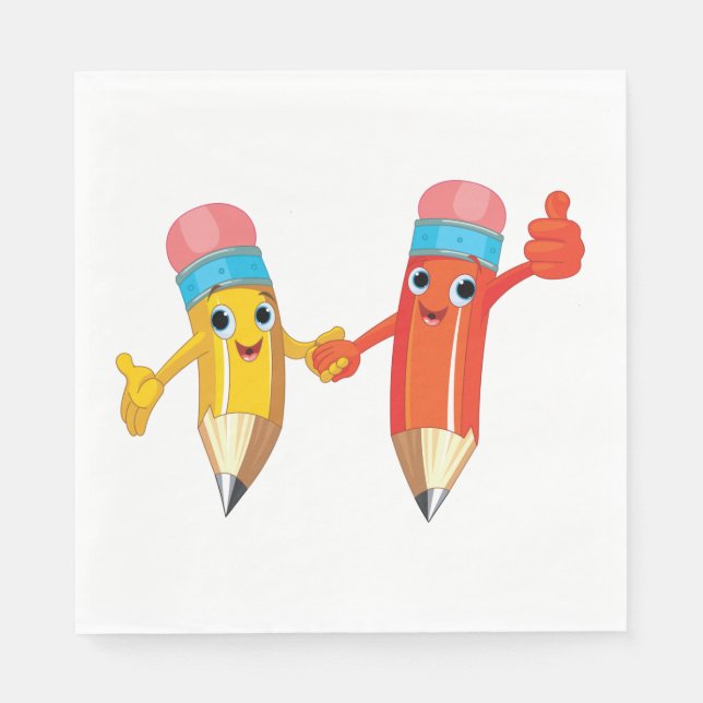 Happy Pencils Napkin (Front)