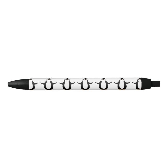 Happy Penguin Black Ink Pen (Front)