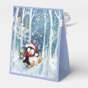 Happy Penguin - Christmas Favor Box