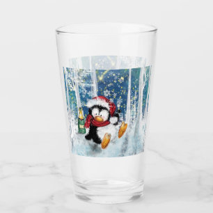 Happy Penguin - Christmas Glass