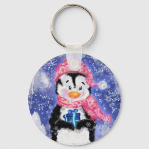 Happy Penguin - Christmas Keychain