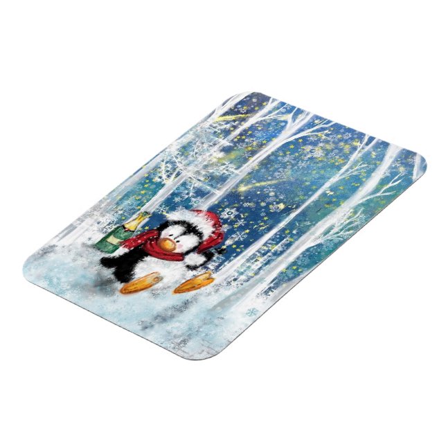 Happy Penguin - Christmas Magnet (Left Side)