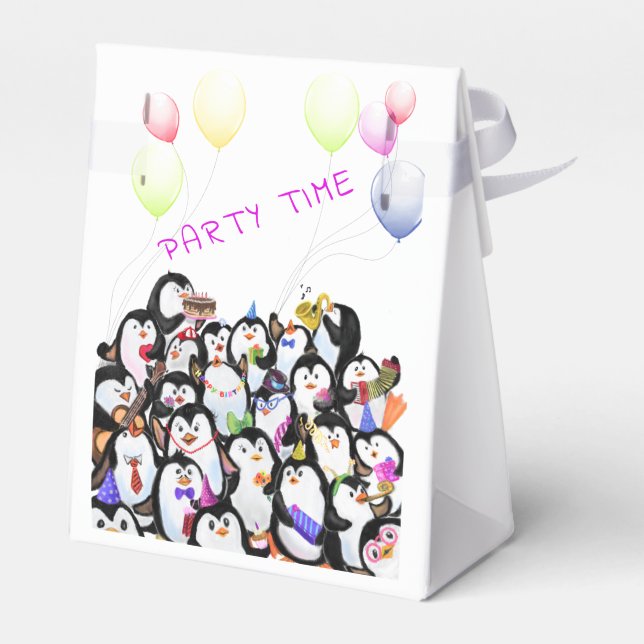Happy Penguin Favour Boxes (Back Side)