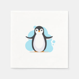Happy penguin napkin
