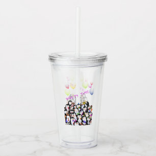 Happy Penguins Acrylic Tumbler