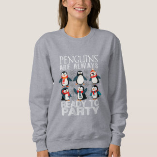 Happy penguins are always partying Women's Sweate Sweatshirt